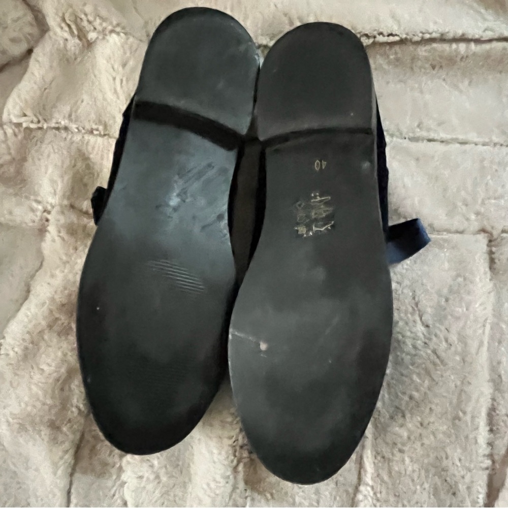 Shellys London Blue Velvet Loafers with Ribbon Laces - 40 - Picture 7 of 10